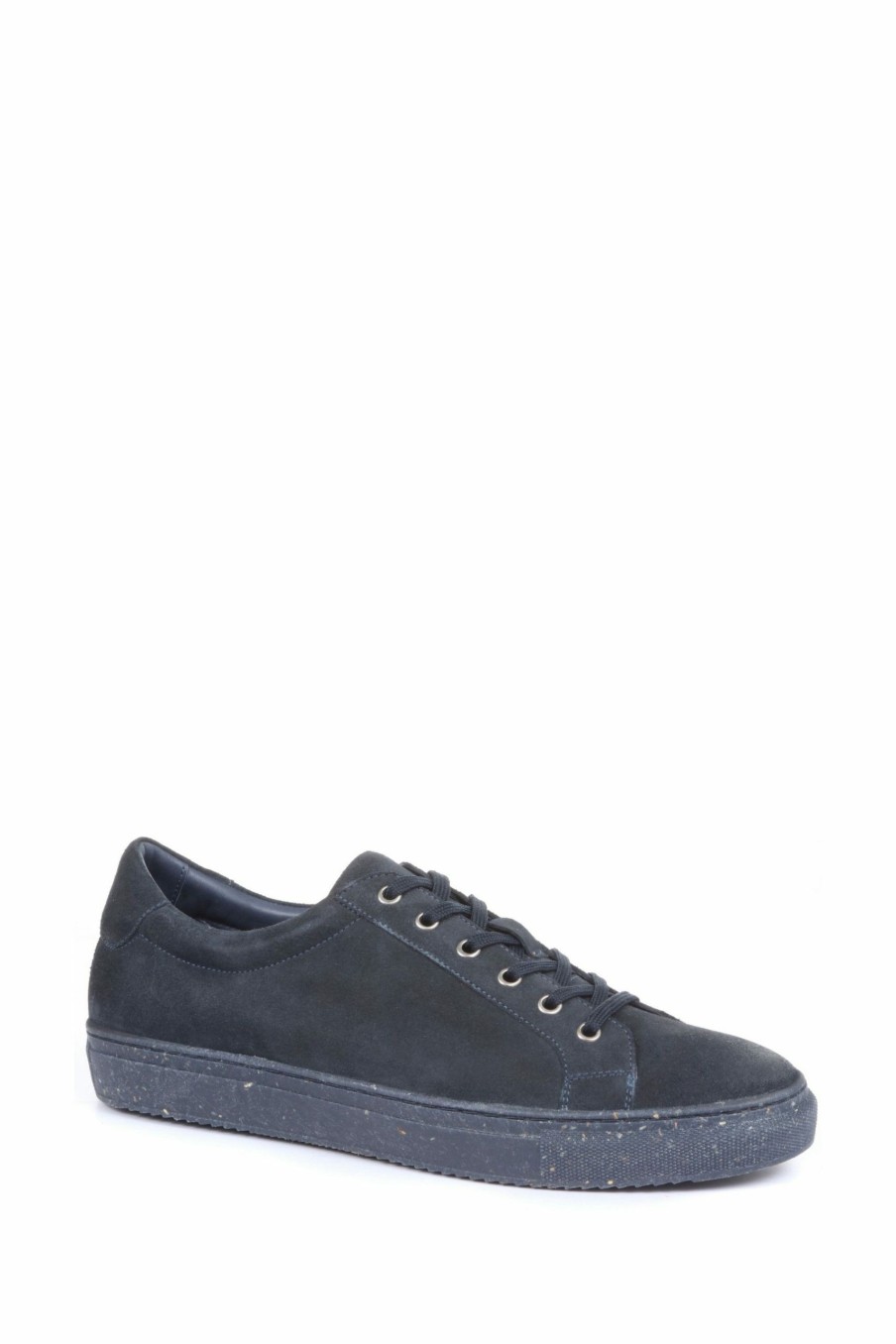 Trainers * | Jones Bootmaker Blue Sacramento Men'S Leather Trainers With Recycled Rubber Sole