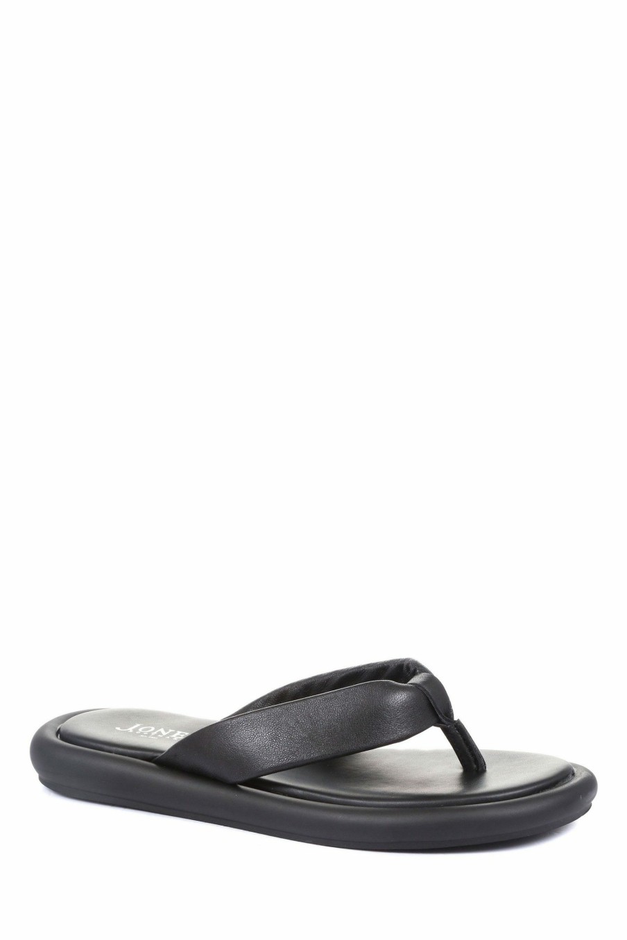 Other * | Jones Bootmaker Black Carine Leather Toe Post Sandals