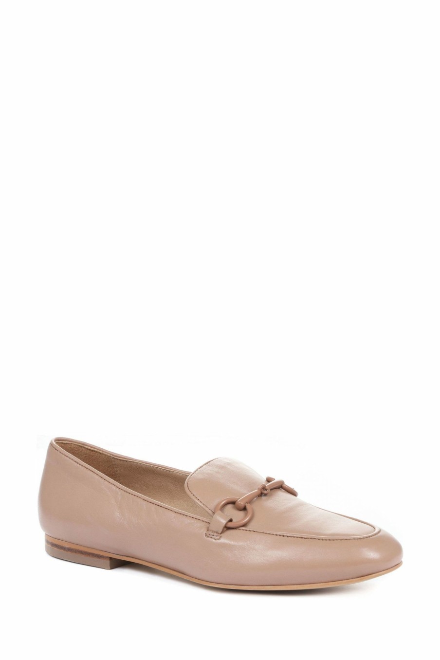 Shoes * | Jones Bootmaker Mara Nude Leather Ladies Loafers