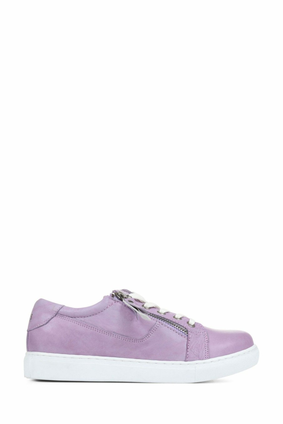 Trainers * | Jones Bootmaker Purple Padova Leather Lace-Up Trainers