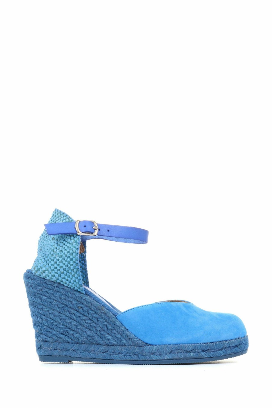 Sandals * | Jones Bootmaker Blue Arabella Wedge Sandals