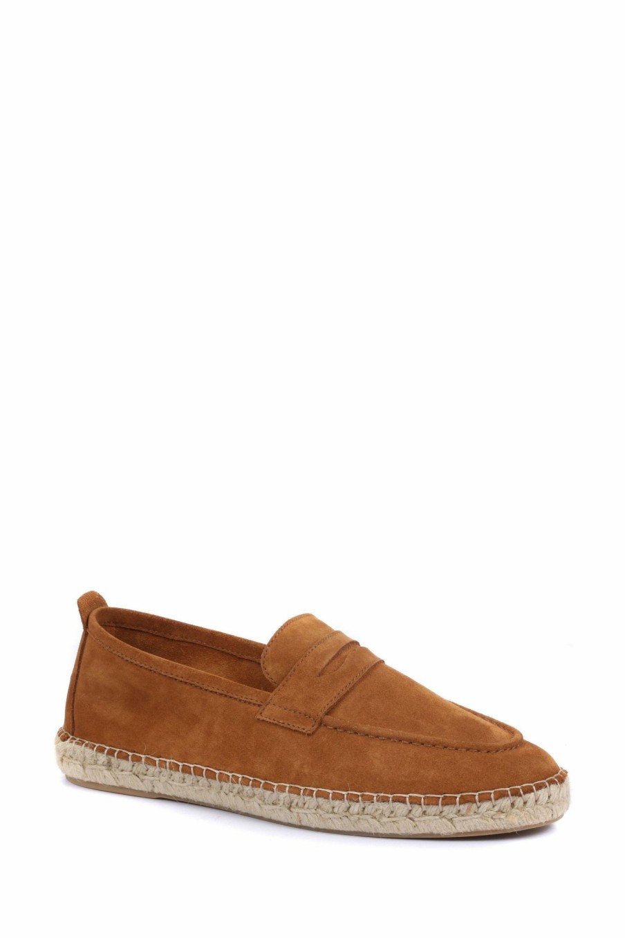 Shoes * | Jones Bootmaker Brown Queensbury Men'S Leather Suede Espadrilles