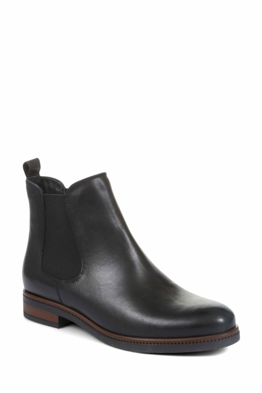 Boots * | Jones Bootmaker Women'S Black Carlotta Leather Chelsea Boots