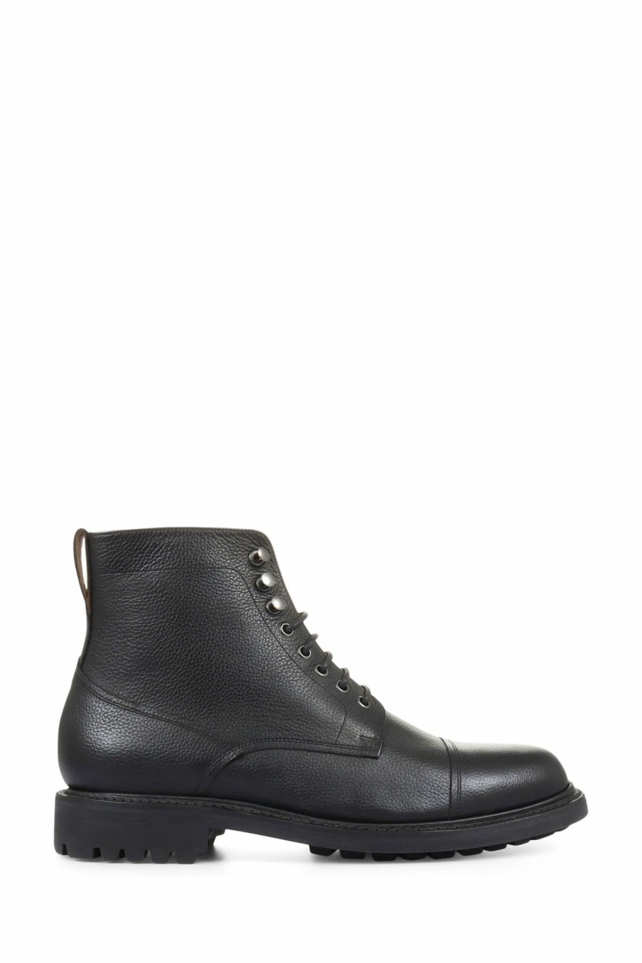 Boots * | Jones Bootmaker Black Barking Goodyear Welted Leather Ankle Boots