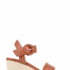 Sandals * | Jones Bootmaker Ladies Brown Luana Leather Wedge Sandals