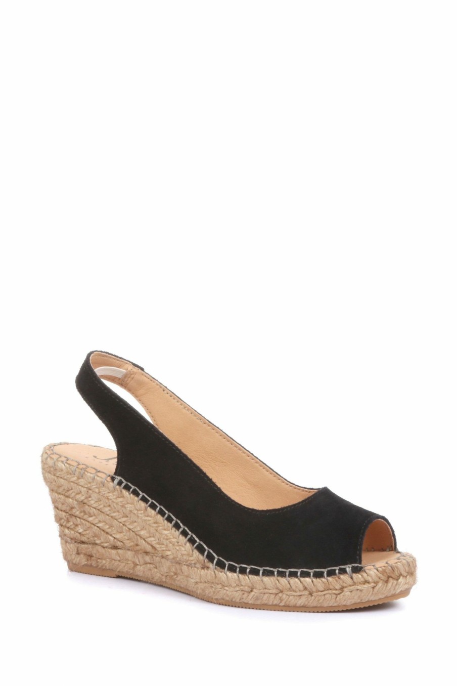 Other * | Jones Bootmaker Black Rosanna Slingback Wedges