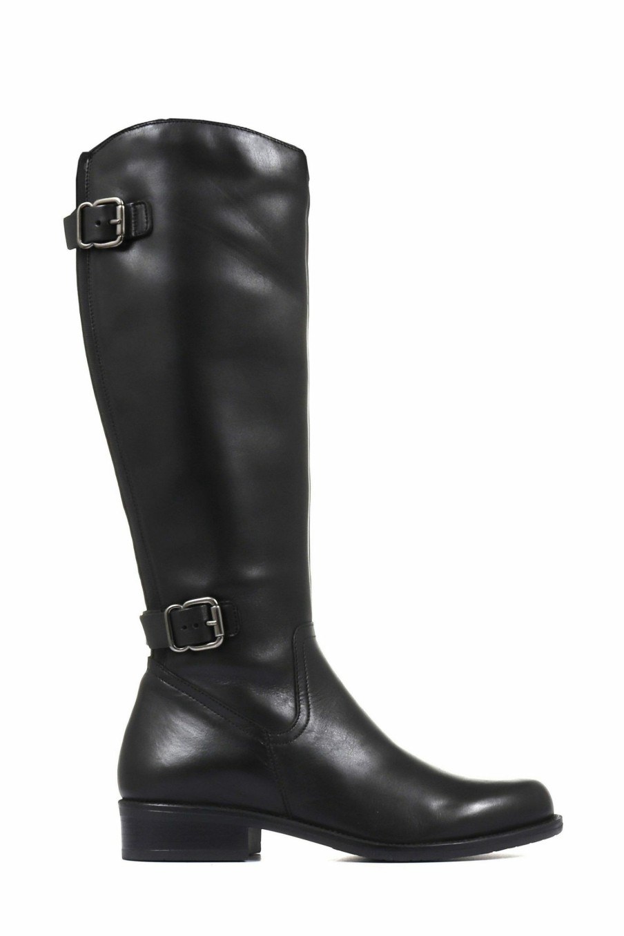 Boots * | Jones Bootmaker Black Leather Ladies Knee High Rider Boots