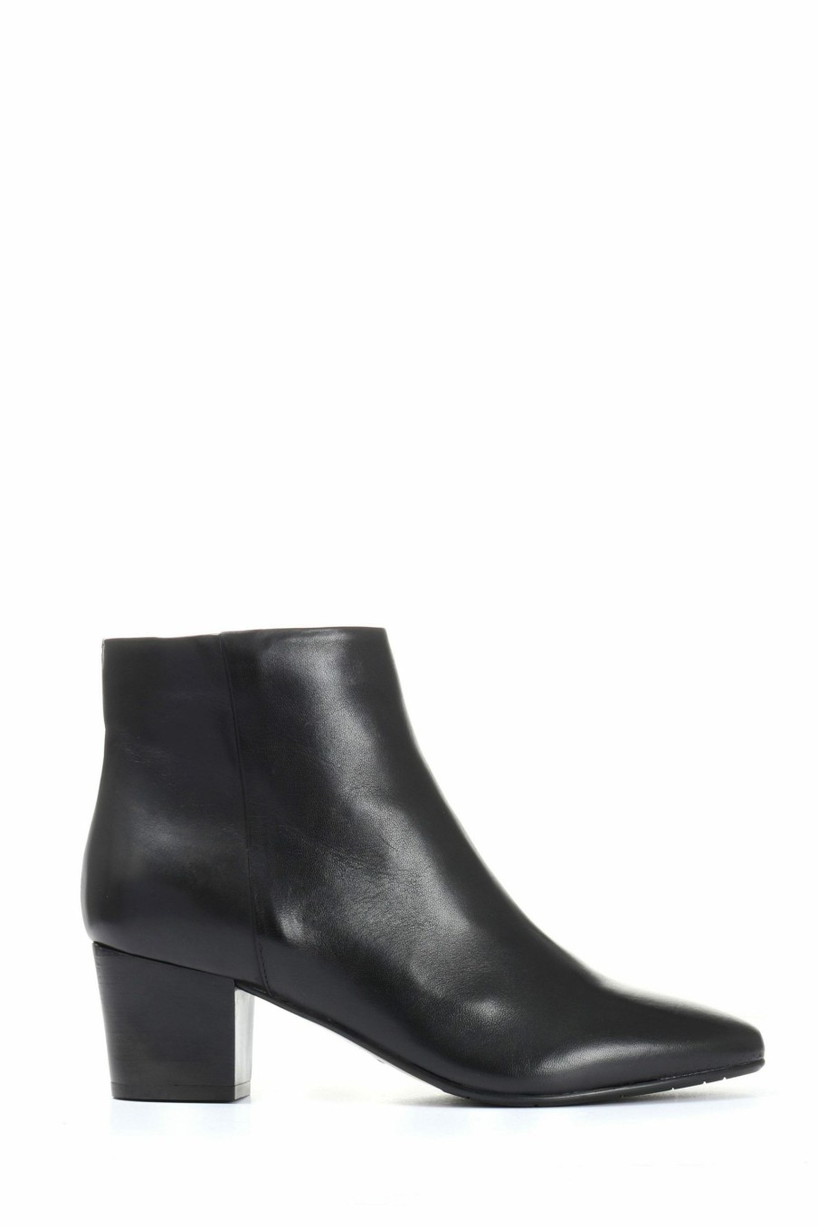 Boots * | Jones Bootmaker Black Heeled Leather Ankle Boots