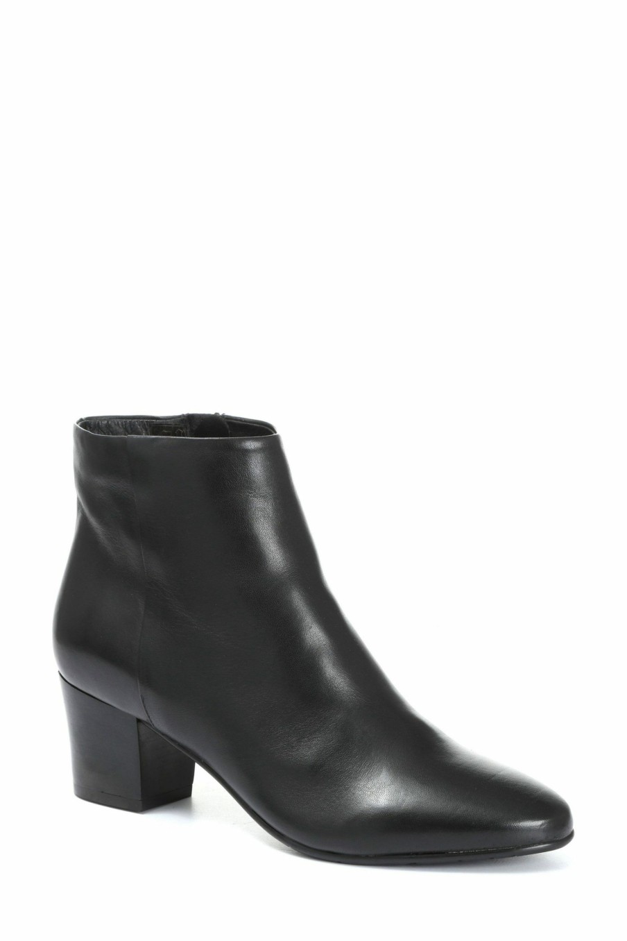 Boots * | Jones Bootmaker Black Heeled Leather Ankle Boots